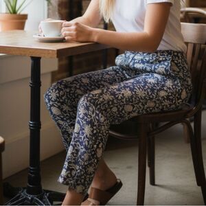 Maelu Designs Lounger Pants Indian Blockprint Peony S